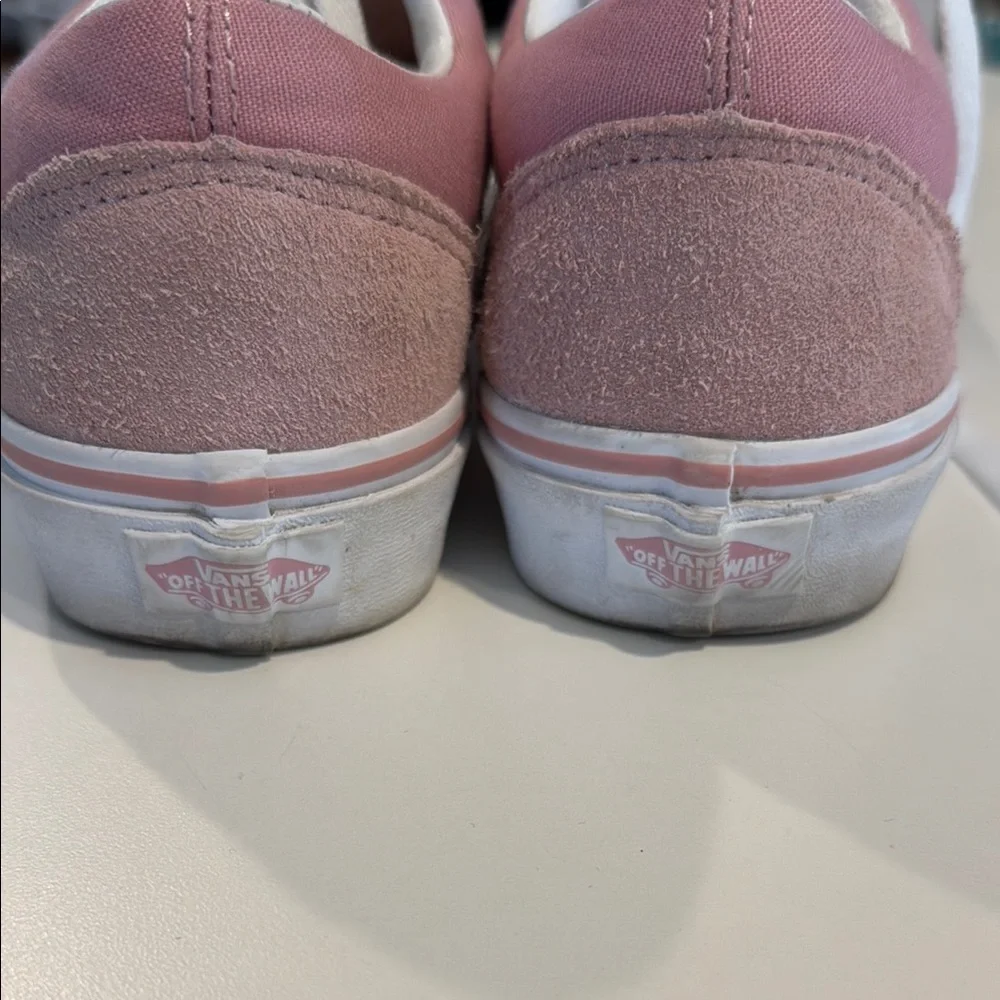 Vans Women's Pink and White Sneakers - Picture 3 of 3